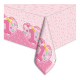 Tovaglia 1° compleanno bambina - 140x270cm