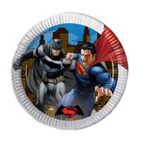 Piatti grandi Batman vs Superman 23cm- 8 pezzi