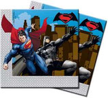 Tovaglioli Batman vs Superman - 20 pezzi