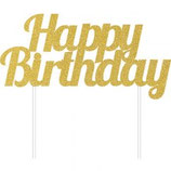Topper Happy Birthdat glitterato