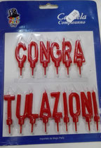 Candela Scritta Congratulazioni