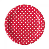 Piatti grandi a pois 23cm -8 pezzi