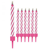 Candele Magiche rosa - 12 pezzi