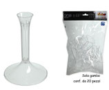 Gambo per flute trasparenti - 20 pezzi