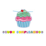 Festone Buon Compleanno Cupcake - 6 metri