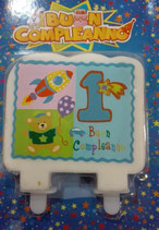 Candela Piatta 1 Compleanno  bambino