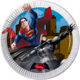 Piattini Batman vs Superman 18cm - 8 pezzi