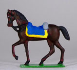 Pferd im Schritt / 3. Typ / Kopf mit preuß. Hisarenmütze