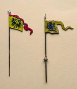 Zwei lanzen mit Fahnen Für Ritter / XV  Jh.
