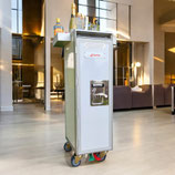 Neuer Flugzeugtrolley in Weiss "Swiss", mit grossem Zubehör-Paket "GOLD"