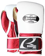 BRAVERY・ブレベリー　ボクシンググローブ　マジック式　メタリックレッド　本革　4サイズ