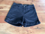 Neuwertig; Jeans-Shorts, hohe Taille, Schwarz, Gr. 158 (24)