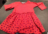 Kleid Gr. 80 rot mit Herzchen (121)
