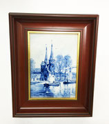 A Dutch delft Porceleyne Fles tile "Oostpoort delft " after L. Senf, 1900
