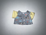 S: T-ShirtGrau Einhorn mit Gelben Ärmeln