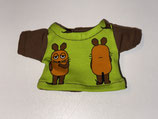 XXS: T-Shirt Grün-Braun-"Die Maus"
