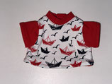 mAG: T-Shirt Papierschiffe und Anker mit Roten Armen