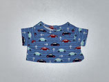 M: T-Shirt Hellblau mit Autos und Pfeilen