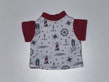 G: T-Shirt Maritim Weiß-Rot