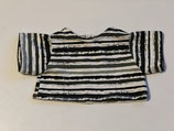 BB: T-Shirt Weiß mit Grün-Braunen Streifen