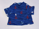 AG: T-Shirt Blau mit Ankern und Möwe