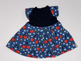AG: Kleid Blau mit Kirschen, Bienen und Blüten