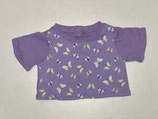 L: T-Shirt Flieder mit Schmetterlingen