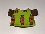 XS: T-Shirt Grün-Braun "Die Maus"