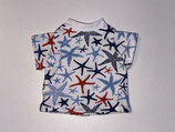 G: T-Shirt weiß mit Seesternen