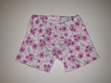 M: Hose Weiß mit Fuchsia Blüten mit Bürzelloch