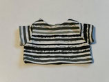 M: T-Shirt Weiß mit Grün-Braunen Streifen