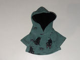 S: Kapuzenpullover grün spinnen und fledermaus