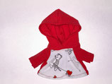 XS: Kapuzenpullover Janosch Rot Weiß