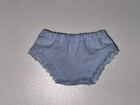 XS: Unterhose Blau spitze ohne Bürzelloch
