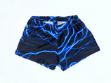 M: Badehose schwarz mit blauen Blitzen ohne Bürzelloch