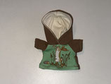 XXS: Kapuzenpullover Braun-Grün Hase