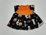 M: Kleid Orange/Schwarz Halloween Mumie und Kürbis