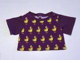 L: T-Shirt Lila Ente von der Maus