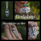 Workshop 10.11.2025, 18.00-21.30 Uhr, Blüten & Blätter aus Silber