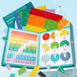 Les fractions - Tableau magnétique en bois