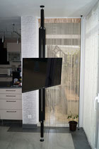 TV Stange Twinni, TV Säule, Boden-Decken Stange mit TV Halterung, 28-55 Zoll , Digitales Schaufenster, Höhe 2,20 - 2,75 m