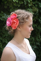 Blütenkopfschmuck pink orange