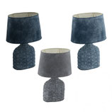 COPPIA LAMPADE CERAMICA 3 COLORI CM21,5X15H31