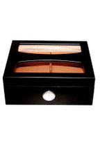 Humidor Schwarz Glasstopp