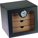 Humidor Carbonoptik mit 4 Schubladen