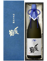 〆張鶴　純米大吟醸 BLUE LABEL（ブルーラベル）袋取り雫酒