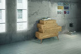 CASSETTIERA IN LEGNO ABETE BIANCO SPAZZOLATO