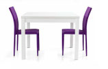 TAVOLO  grosseto ALLUNGABILE QUADRATO BIANCO FRASSINATO 90X90CM
