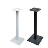 Piede a piastra 40 x 40 cm - tubo acciaio 60 x 60 mm - h. 108 cm,Basamenti Tavolo In Ghisa Color Bianco Per Arredo Bar Pub Ristorante BASAMENTI IN PROMOZIONE