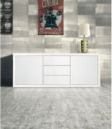Credenza Moderna bianco frassinato 2 ante 3 cassetti